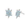 Minimalist Personalized Small Turtle Zircon Stud Earrings Unisex Fashion Animal Shape Ear Jewelry For Men And Women