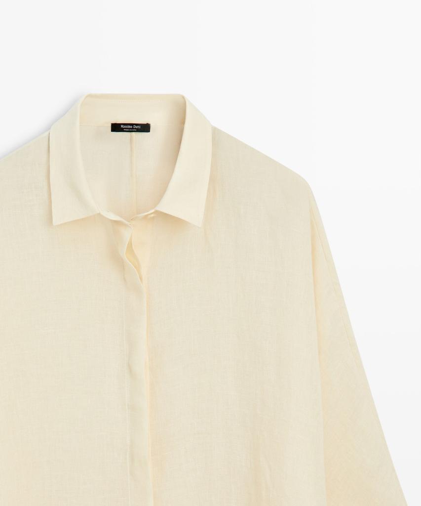 Masimodutti 100% Linen Short Shirt Dress