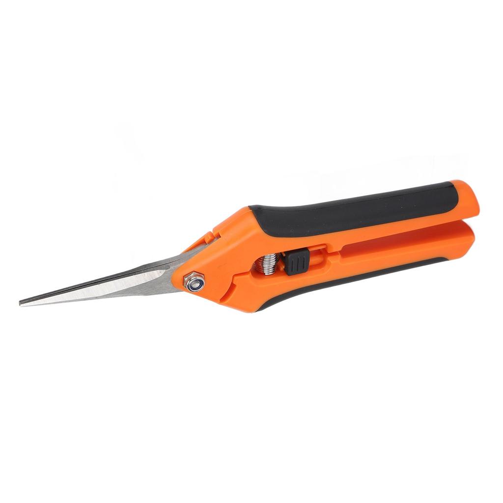 Garden Shrs Spring Loaded Side Locking Automatic Push Stainless Steel Garden Scissors
