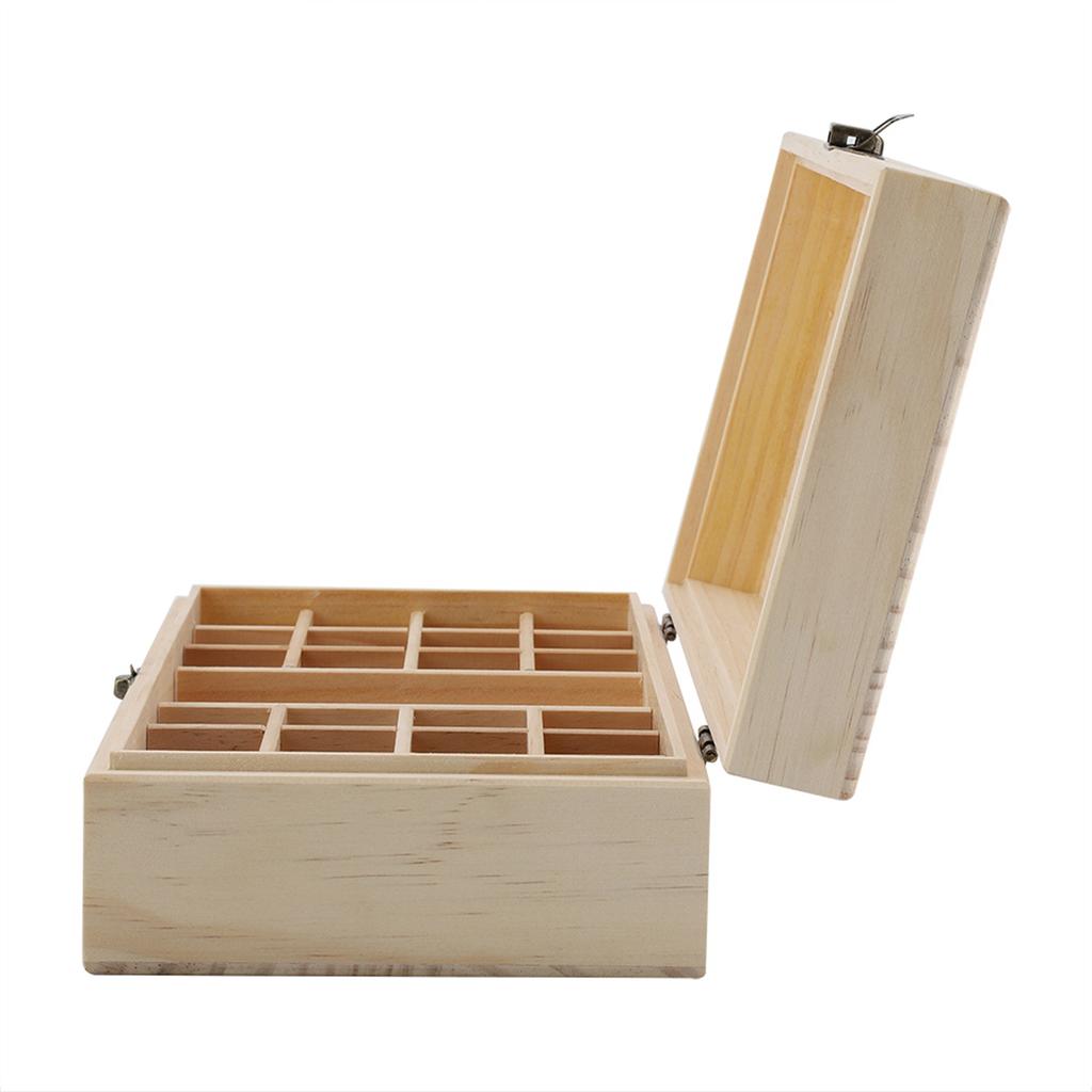 Wooden Storage Box Organizer for Essential Oil  Aromatherapy Container Jewelry Treasure