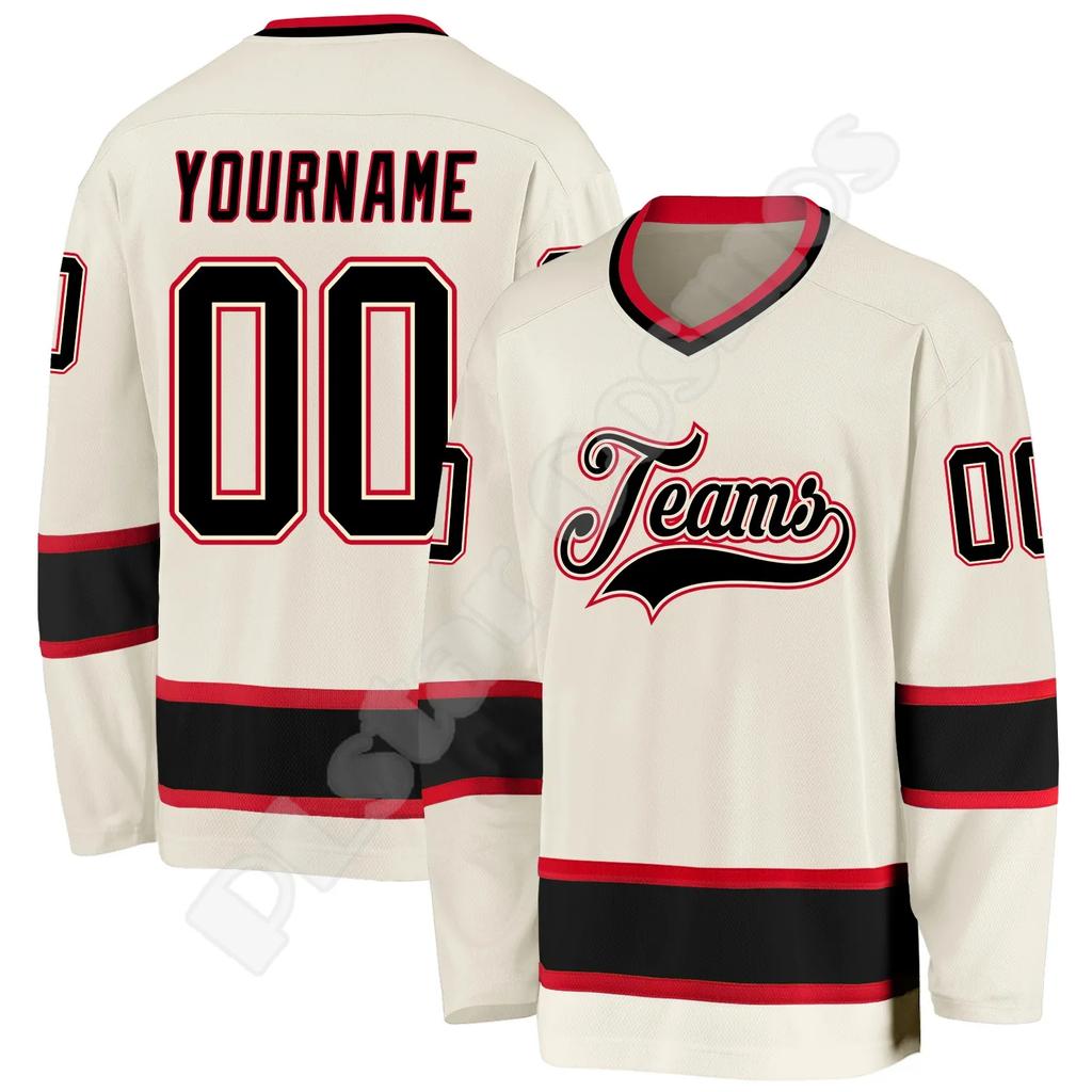 NewFashion Hockey Jersey Custom Name Team Logo Number Colorful Pullover Long Sleeves 3DPrint Harajuku Casual Funny Sweatshirts 0