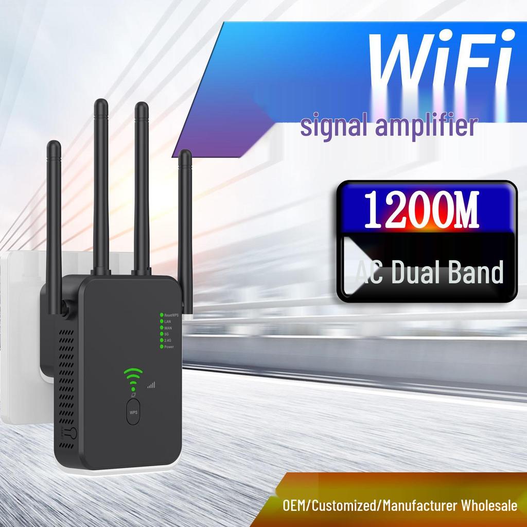 AC1200 Dual-Band WiFi Repeater & Signal Amplifier