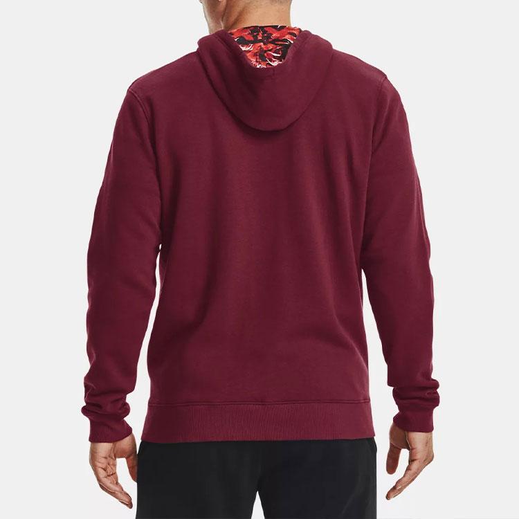 Under Armour Rival Warm Fleece Zip Hoodie Men Hoodies Red 1366424-626
