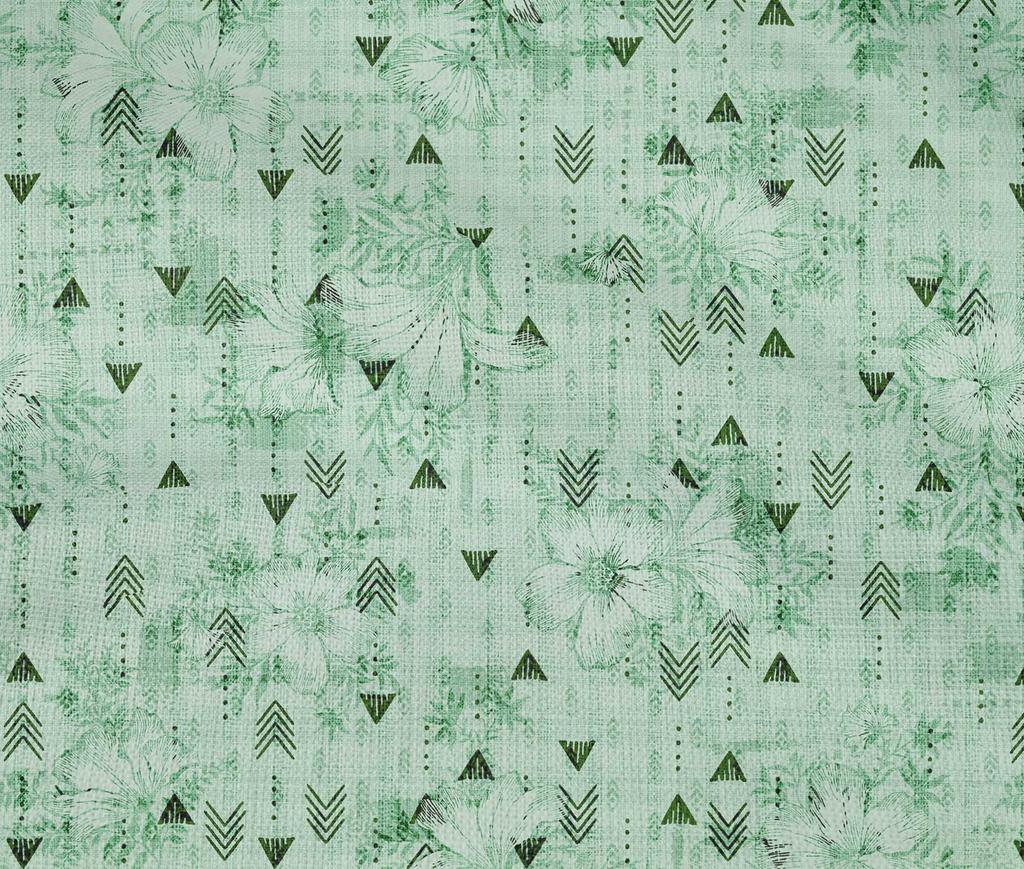 oneOone Cotton Flex Light Mint Green Fabric Texture & Triangle Geometric Craft Projects Decor Fabric Printed By The Yard 40 Inch