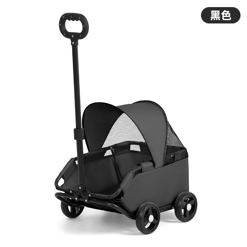 Kleiner Haustierkinderwagen für Hunde Katzen Teddybären Outdoor-Aktivitäten Leicht und faltbar Autozubehör