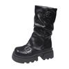 British Style Platform Martin Boots Women's 2025 Autumn and Winter New Street Temperament Versatile Medium Tube Pants Stacking Boots