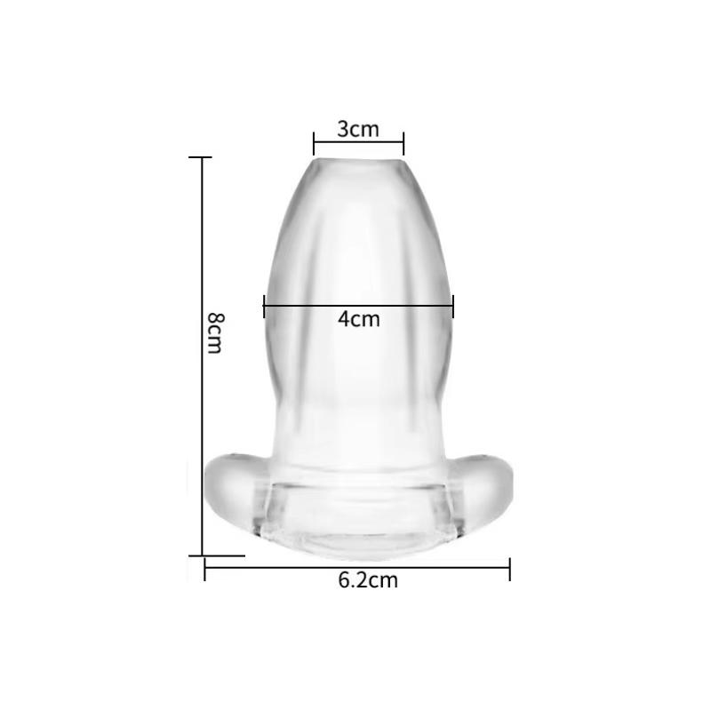 Transparent Hollow Anal Peeping Plug BDSM Butt Plug Silicone Enema Tools Gay Lesbian Anal Expander Sex Accessories for Couples