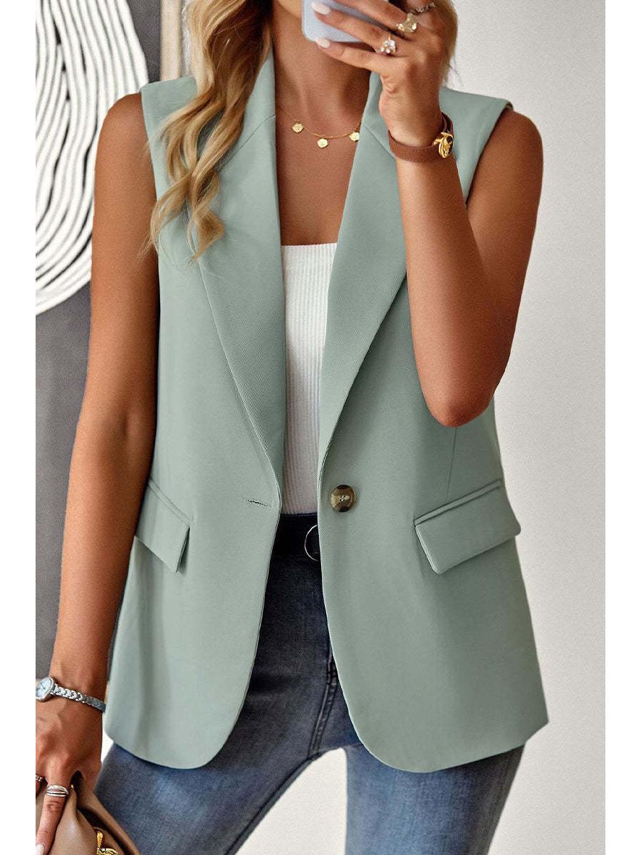 

Бестселлер 2024 года Женский осенний кардиган-пиджак без рукавов, многоцветный XXXL светло-зеленый