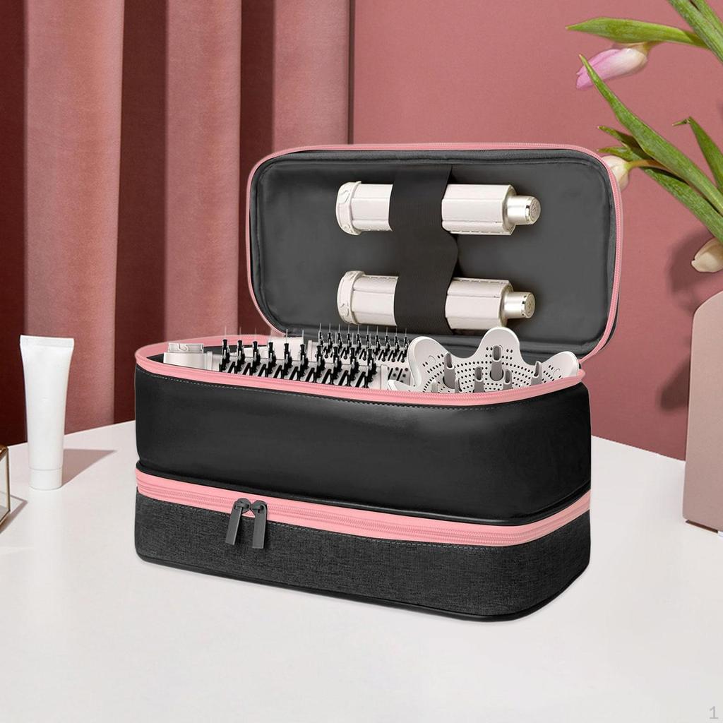Hair Dryers Storage Bag Case Multipurpose Professional PU Leather Organizer Double Layer