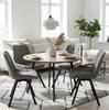 PANKO Velvet Upholstered Swivel Chair, Black
