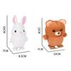 Non-Toxic Animals Toy Kids Children Stuffed Animals Rabbit 1Pcs Cute Wind Up Jumping Bear Plush Clockwork Walking Toys Children Fun Gifts