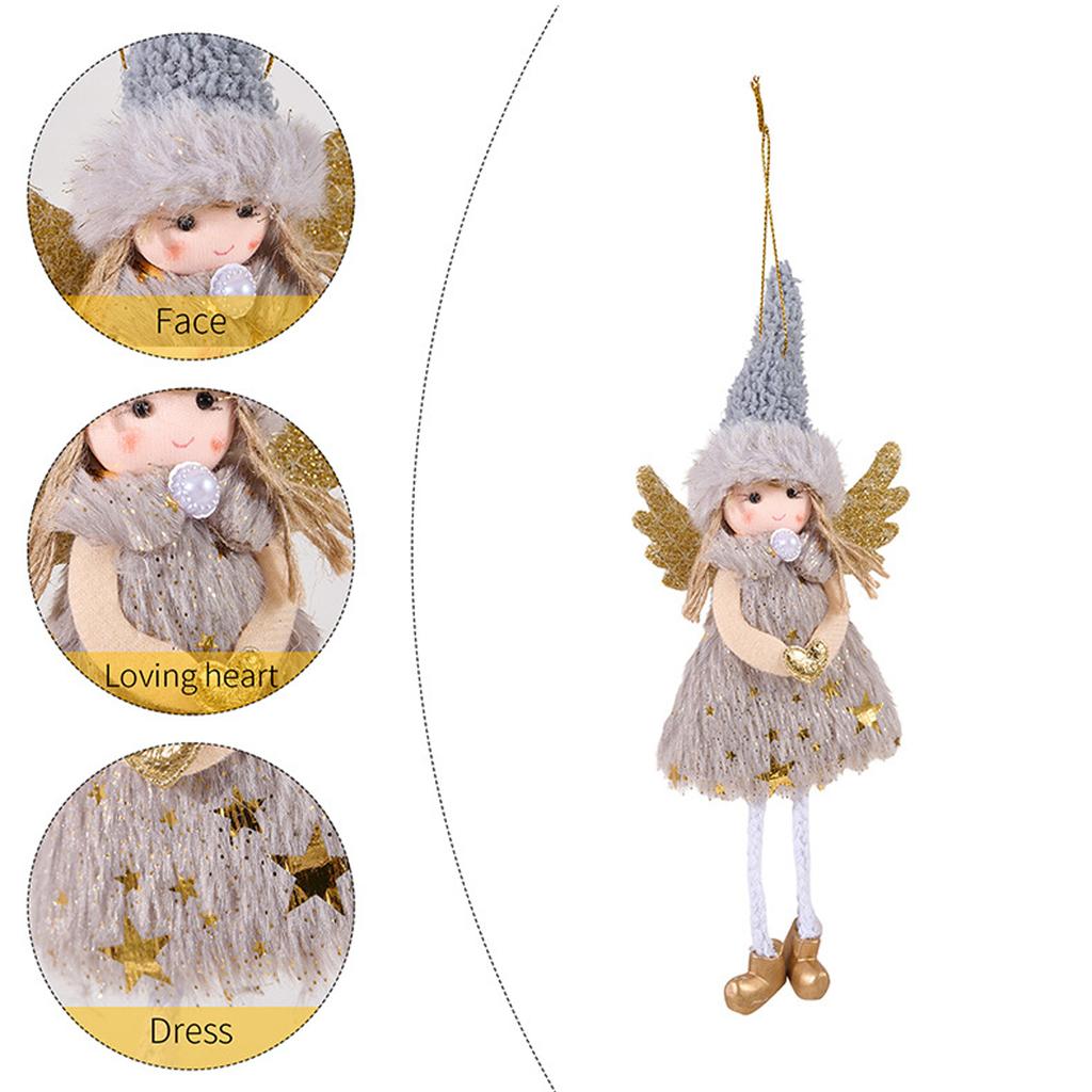 Weihnachtsengel Dekoration, Weihnachtsengel Puppe Dekoration, Festliche Hängeornamente mit Hirschgeweih, Geeignet für Kamin, Wohnzimmer, Schlafzimmer