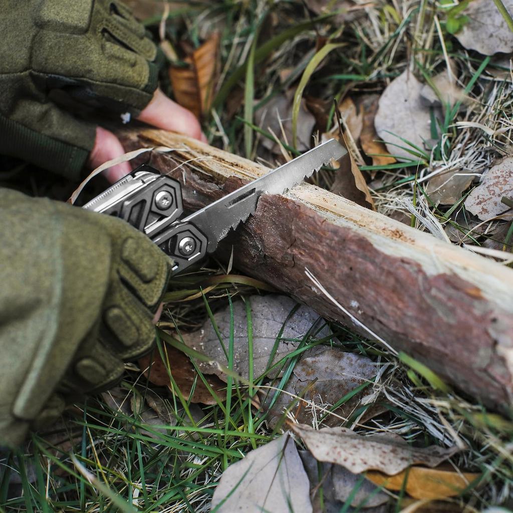 MOSSY OAK Pliers with Outdoor with Wire Tape Can Bottle and Driver Includes Pouch and Locking Perfect for and Emergency Preparedness Multi-Function