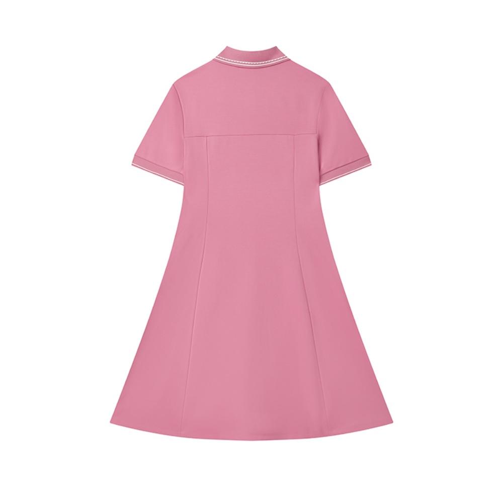 New FILA Lifestyle Short Sleeved Dress Women's Grape Pink PK F11W523310F-PK