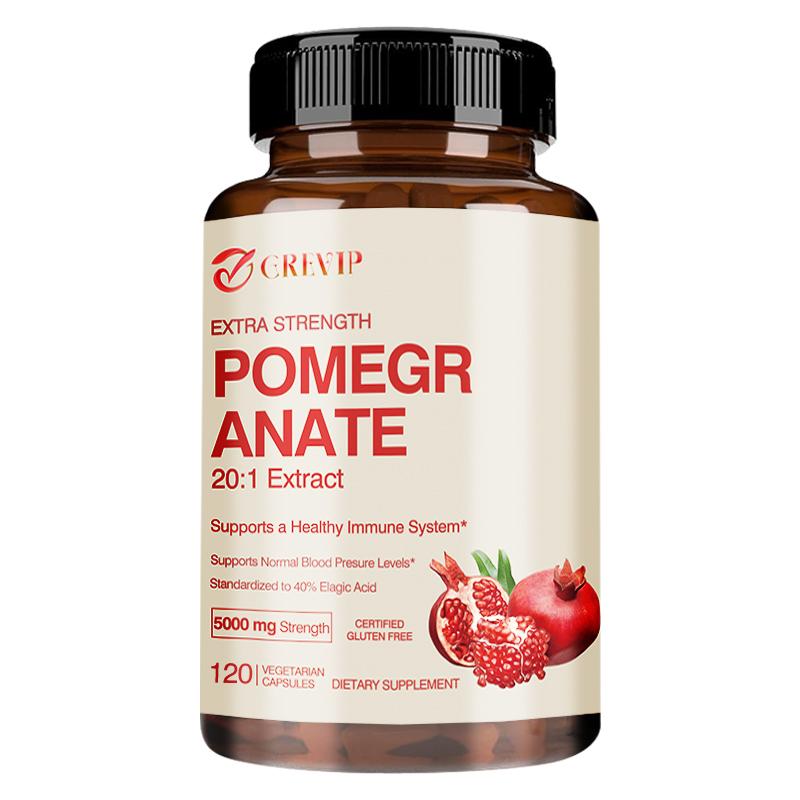 GREVIP Premium Pomegranate Extract Capsules: Immune Support, Easily Absorbed, Suitable for Both Men and Women