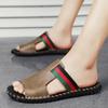2024SYYTL Men's Summer Leisure Beach Sandals Outdoor Slide Walking Comfortable Lightweight Leather Fashion Luxury Designer