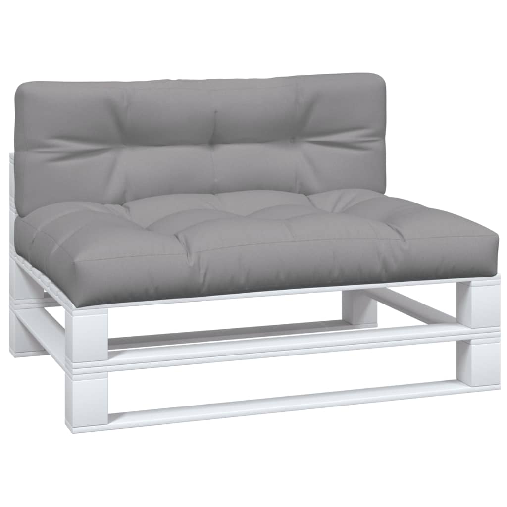 2 Piece Pallet Cushions Gray Fabric