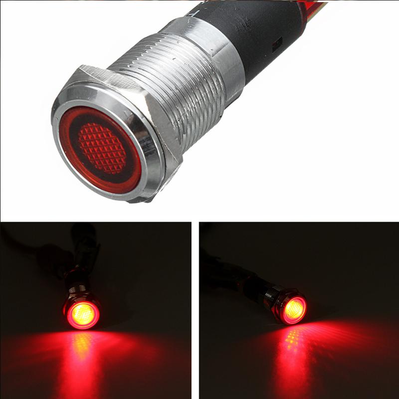 1pcs 12V 12mm LED Dash Pilot Panel Indicator Light Practical Car Truck Boat Lamp Bulb ABS Plastic Car Accessories Car Products