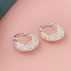 2026 Schmuck Kupfer Silber Plated 2,2 * 2CM Hohlmond Geometrische Ohrringe