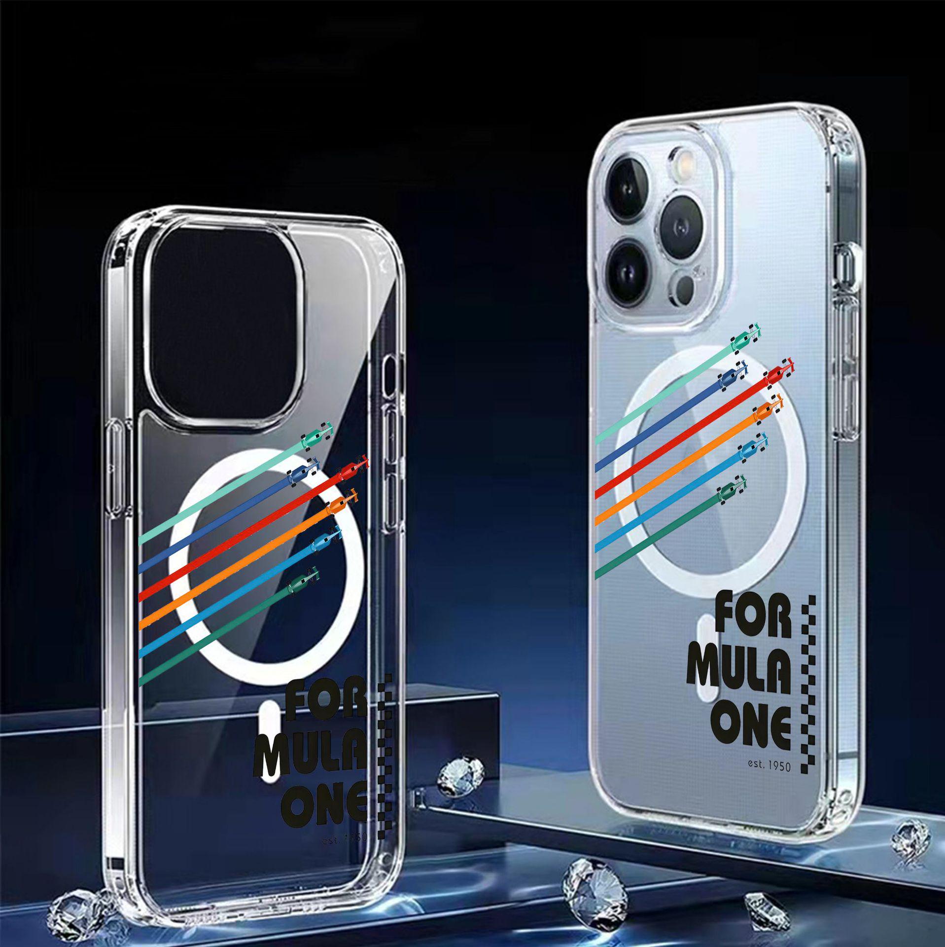

Rainbow Airplane Magnetic Case for iPhone 15/16/17 Pro Max - Transparent Full Coverage Protection. iPhone 16 Pro прозорий