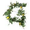 180cm Artificial Lemon Wreath With Green Plants Willow Leaf Lemon Vine Wedding Decoration Simulation Lemon Decoration Vine