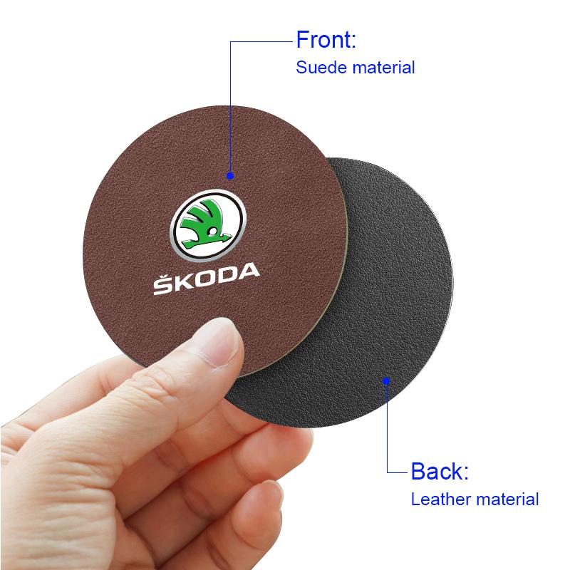 Νέα Υποδοχή Ποτηριού Νεροθήκης Αυτοκινήτου Αντιολισθητικό Πατάκι για Skoda Octavia 1 2 3 A4 A5 MK2 Fabia Kapoq Kodiaq Rapid SCALA