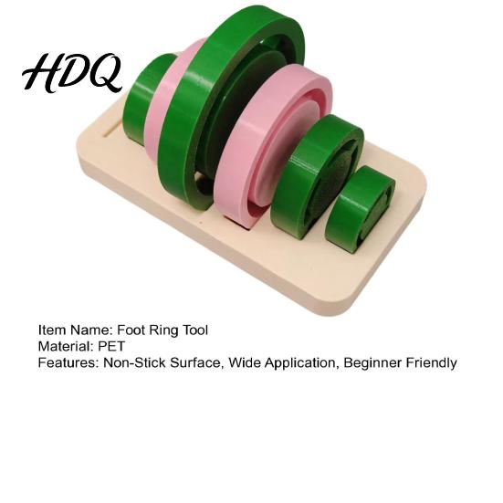 Lightweight Clay Molding Tools Pottery Foot Ring Set 6 Sizes Base Aligner Templates Reusable Plastic Molds Shaping for Ceramic Mugs Bowls