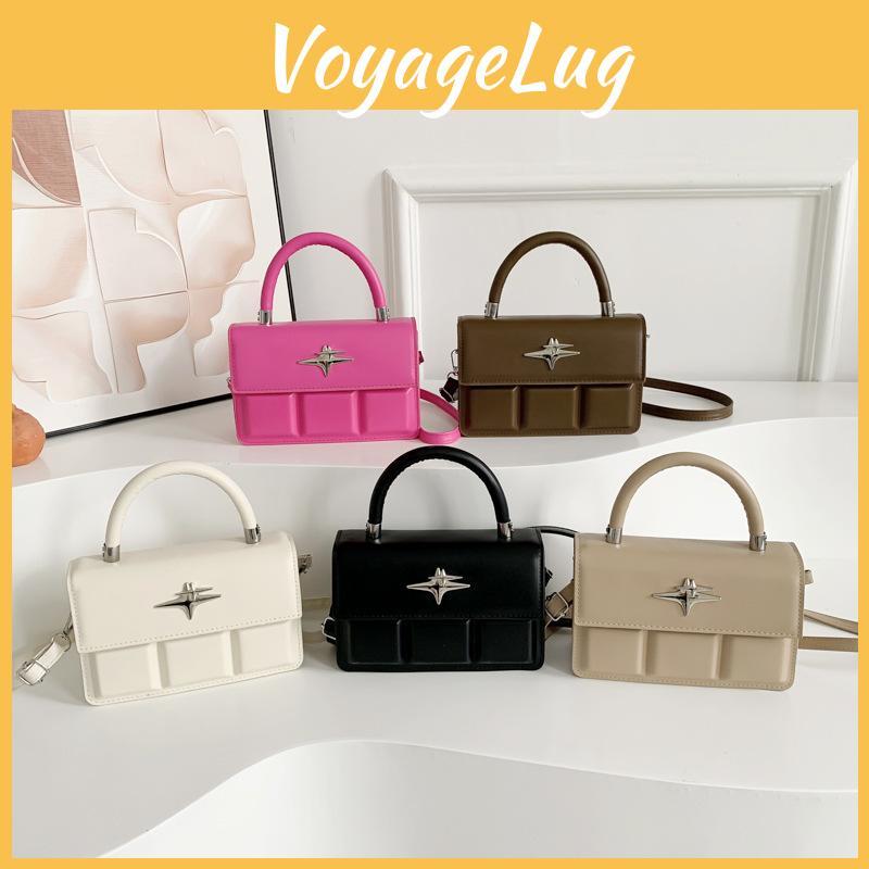 Stylish Black Pu Mini Handbag For Women With Lock Closure And Casual Design