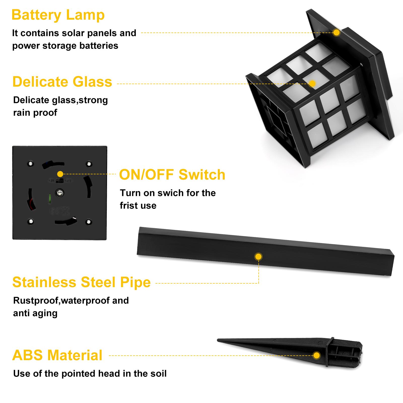 

Solar LED Pathway Lights IP65 Waterproof - Outdoor Garden/Lawn/Patio Lighting, Auto On/Off Landscape Lights for Walkway/Driveway 16-20W