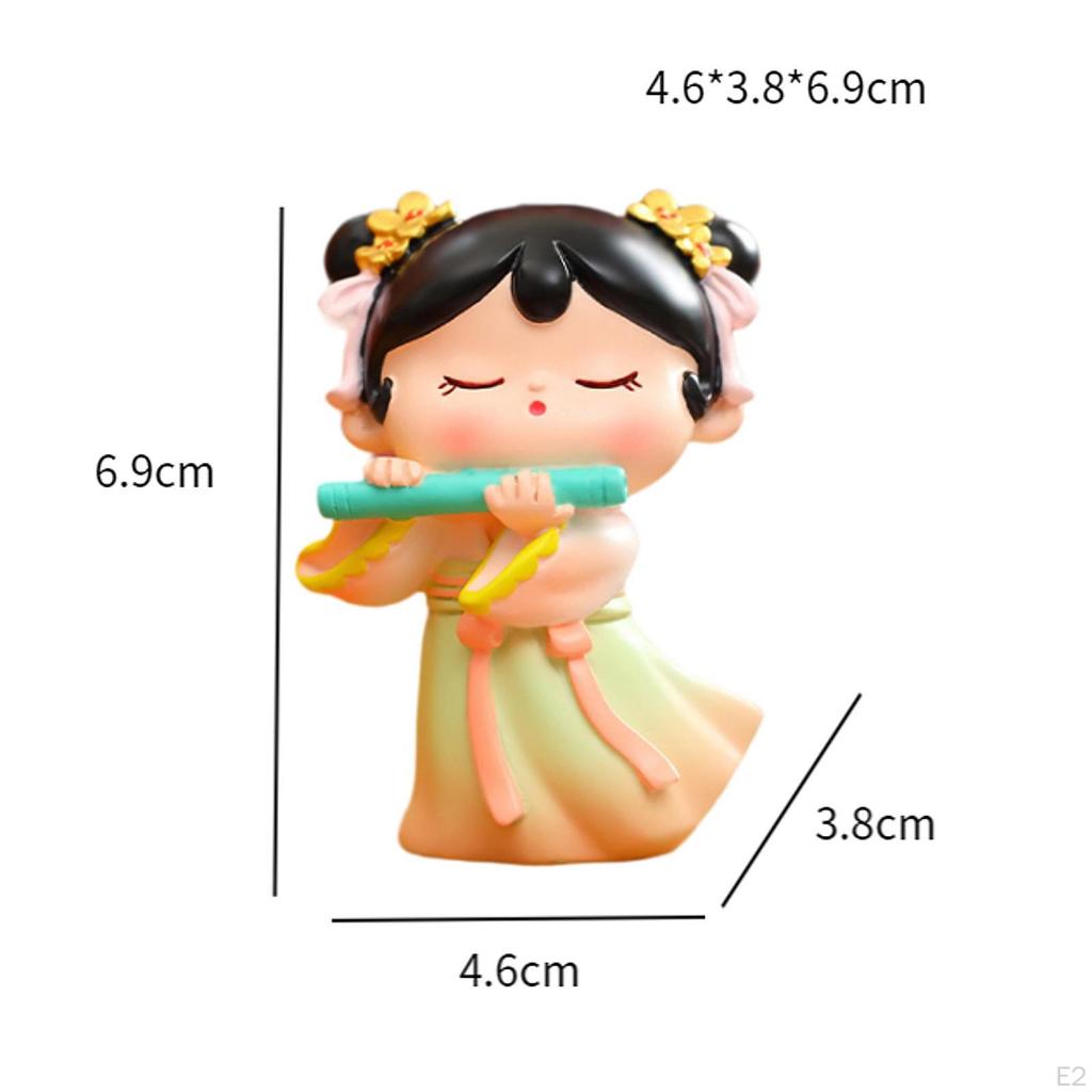 Chinese Girl Figurine Decorative Sculpture for Home and Office