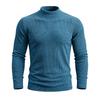 Men's Thermal Mock Neck Knit Sweater Casual Ribbed Pullover Tops for Fall Winter Daily Wear Streetwear Slim Fit Knitwear