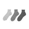 Quarter-length Socks 3P Mono-tone Multi