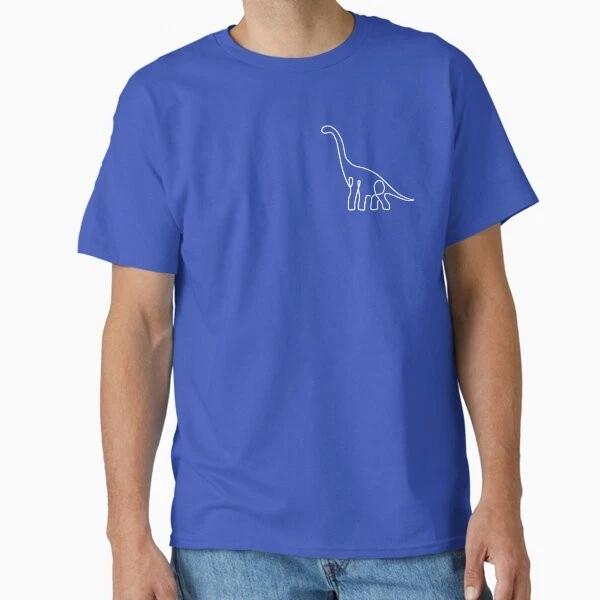 Continuous Line Diplodocus Classic Tshirt Made In Usaaus Tshirt S2xl S