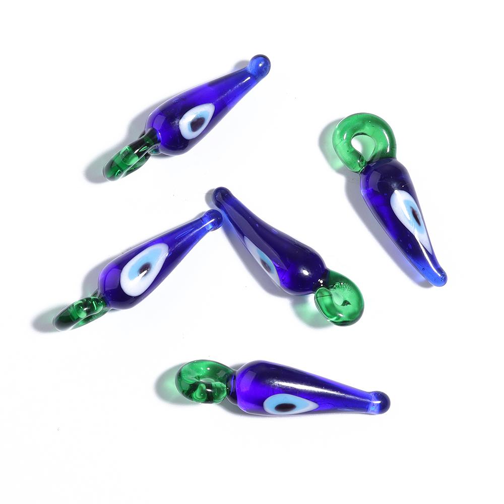 Lampwork korálky Červená Modrá Tvar chilli Skleněný přívěsek pro výrobu šperků DIY Přívěsek Náhrdelník Náušnice Ručně vyráběný materiál Volné korálky