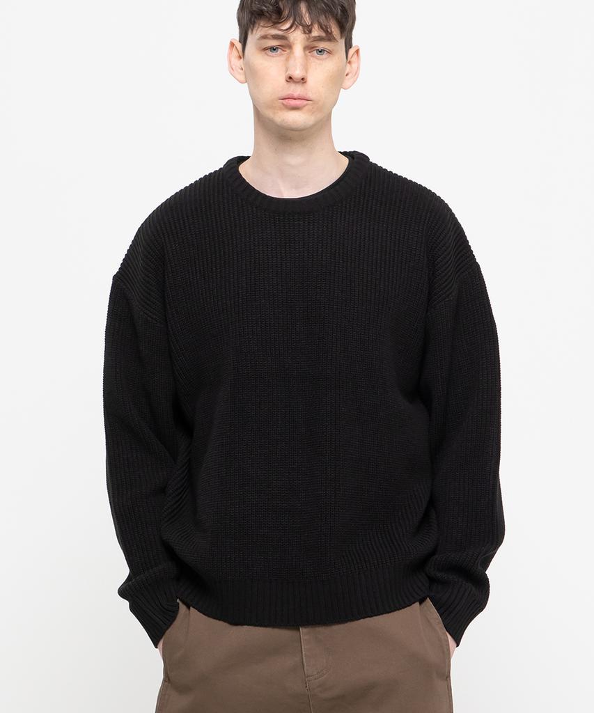 CHAMBROS Round Neck Hazzi Oversized Knit [Black]