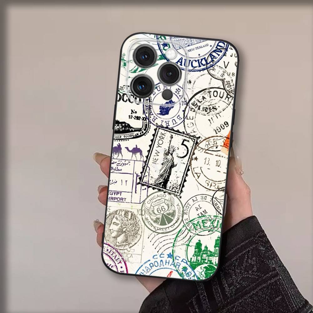 Travel Plan Phone Case For iPhone 17,16,15,14,13,12,11,Pro,Max,Plus,Air,X,XS,XR,SE,8,7,Mini,Soft Black Funda