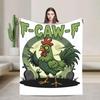 FCawF Rooster Meme Funny Chicken Fcawf Breast Cancer Awareness Blanket Super Warm Winter Bedding Throw for Chair Sofa Bed Cover