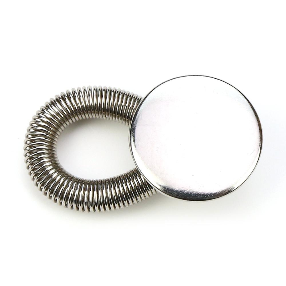 2PCS Solid Color Glossy Spring Expansion Waist Button