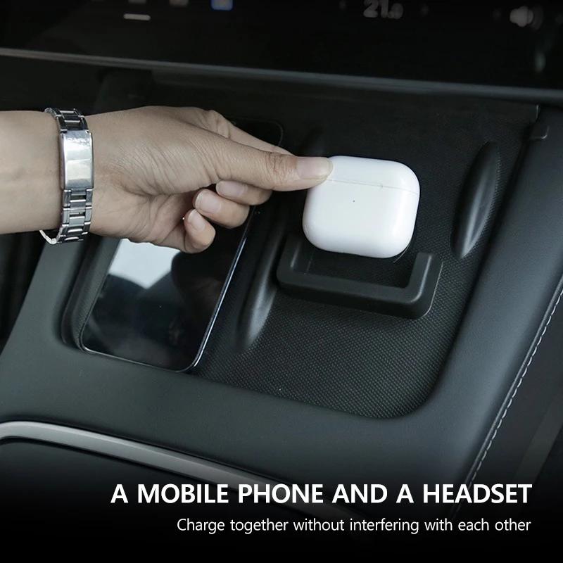 WinWay for Tesla Model Y 2025-2025 Model 3 2025-2025 Center Console Wireless Charging Anti-slip for Phone Earphone Charging