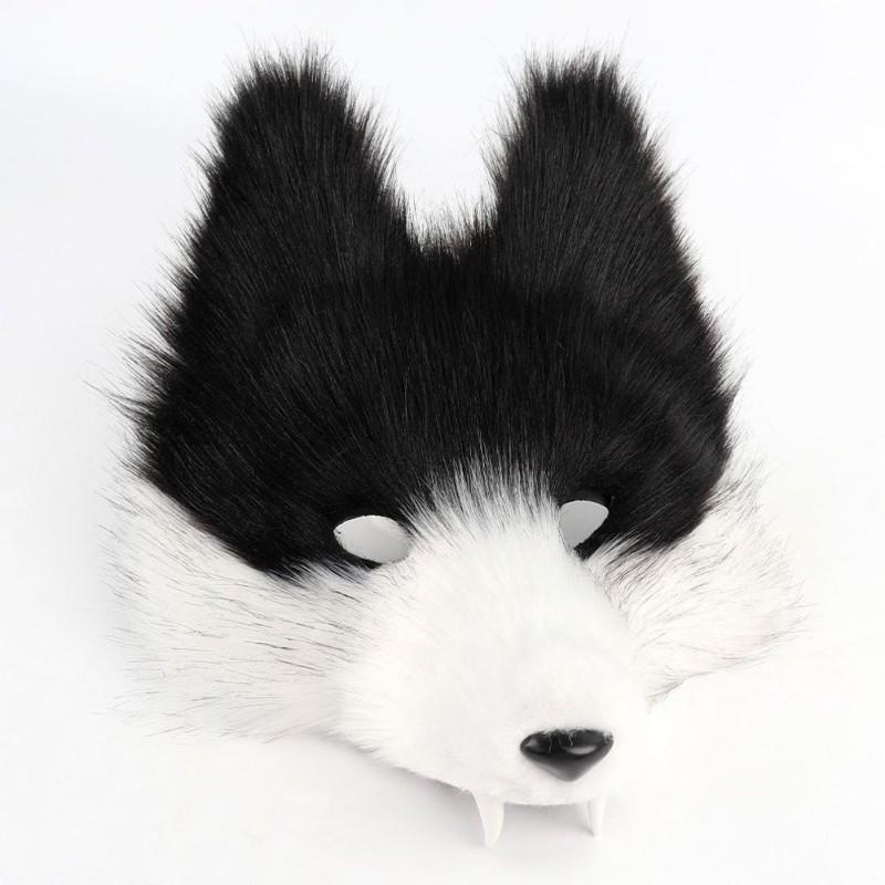 Halloween Wolf Teeth Mask Set 3D Cosplay Face Cover Party Costume Prop Adults