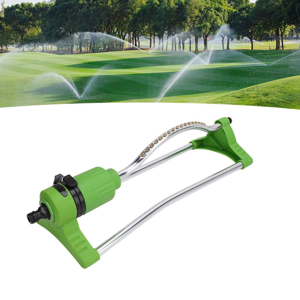 Oscillating Lawn Sprinkler 17 Holes Automatic Water Sprinkler with 4 Spray Modes and Metal Fittings for Yard Garden Irrigation