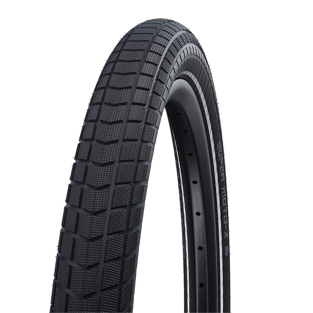 SCHWALBE Supermoto X 27.5 x 2.80 Wire Bead Wheels for Urban and City Riding, Black, 11101108