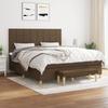 3137176 vidaXL Divan Bed with Mattress Dark Brown 180x200 Cm