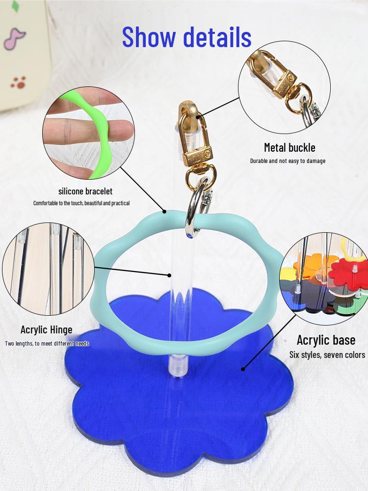 Portable Wooden Yarn Holder for DIY Knitting