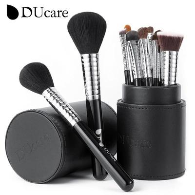 Brochas de maquillaje, 11 Uds., juego de brochas de maquillaje profesional, base en polvo, colorete, sombra de ojos, brochas para mezclar cejas con soporte