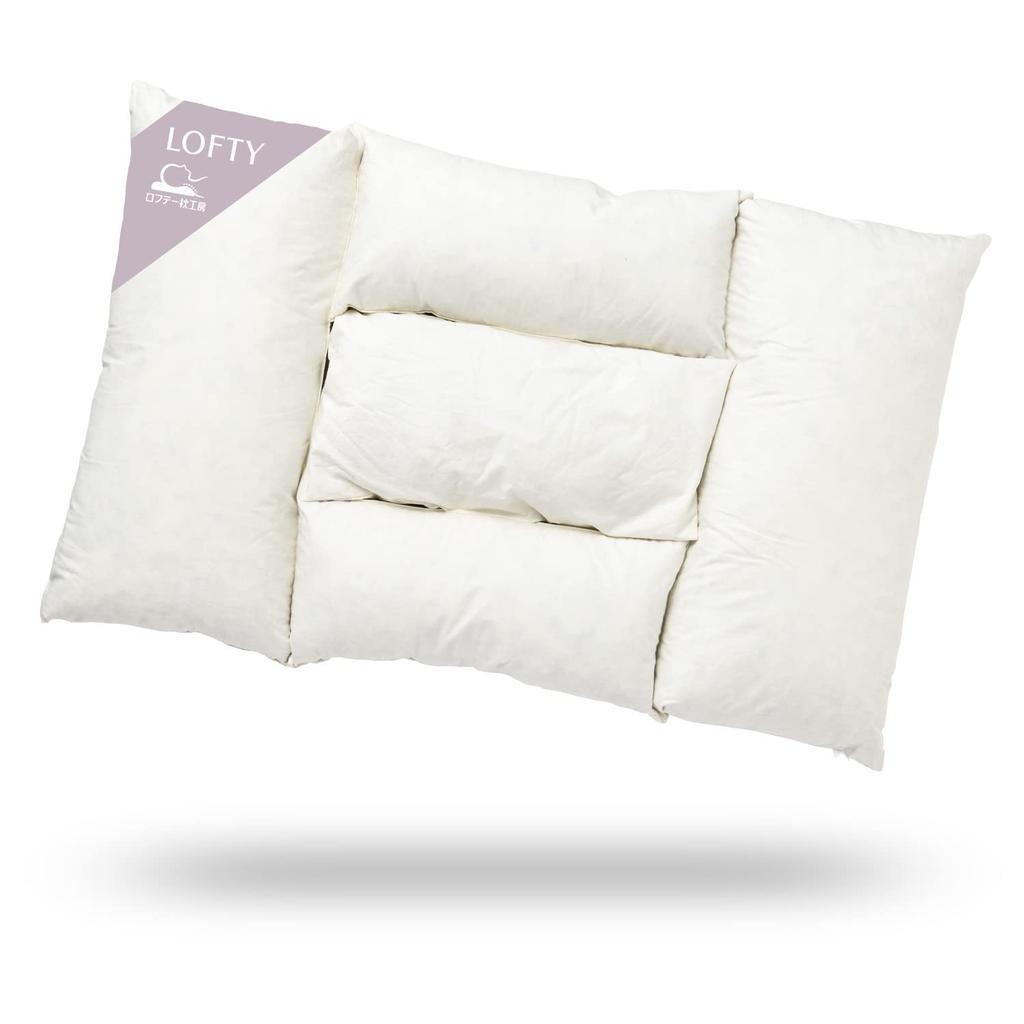 LOFTY Sleep Pillow LT-020Size 1, Soft, Low, Fluffy, Supports Turning Over, Suitable for Back and Side Sleeping, Reduces Strain, Supports Shoulders