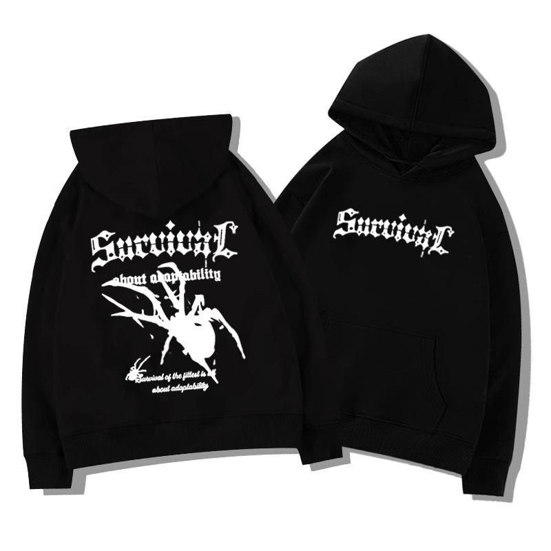 Vintage Stil Hiphop Kapuzenpullover für Herren Winter Neu Hip Hop Vibe Partnerjacke