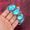 Blue Turquoise Bracelet, 925 Solid Sterling Silver Bracelet, Lovely Jewelry Wedding Gift, Handmade Gemstone Jewelry Gift For Love