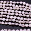 1String, Natural Freshwater Pearls, 8-9mm White Small Button Shape Pearl Beads for Jewelry Making DIY Crafts, Wedding Gifts for Women, 36cm