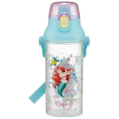 Skater Water Bottle 480ml Disney Ariel 24 Plastic Clear Bottle for Children Made In Japan PSB5TR-A